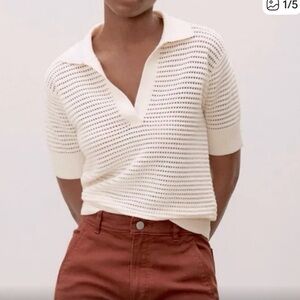 Everlane Cream Knit Top